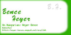 bence heyer business card